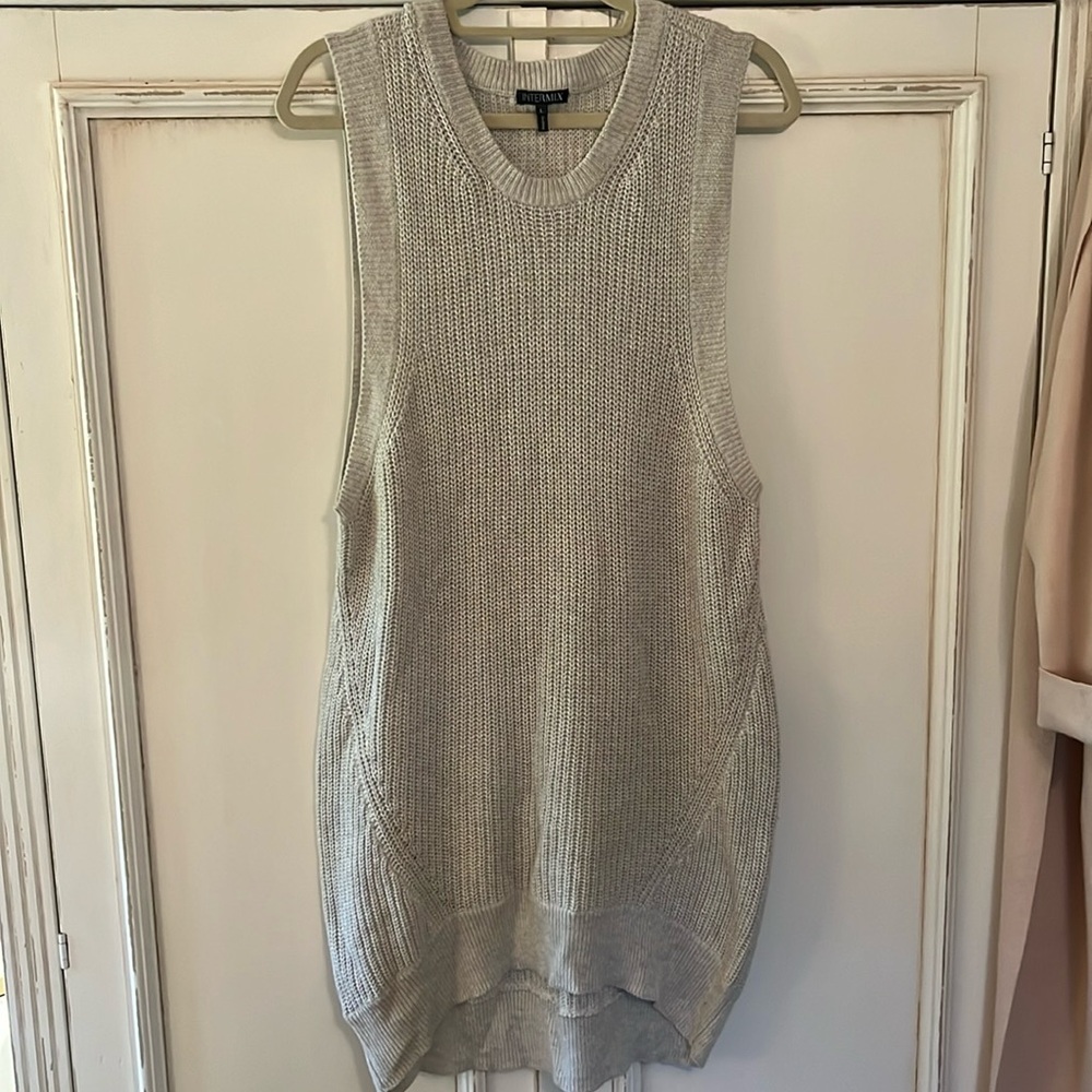 GREY INTERMIX SWEATER DRESS